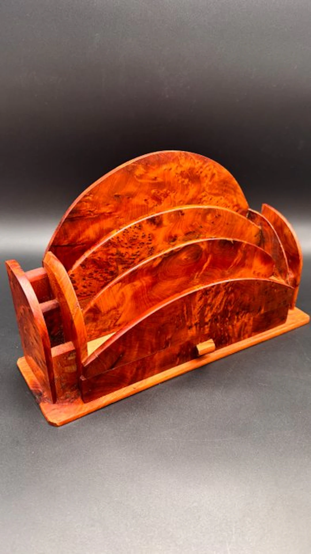 Document holder - Thuya Burl Desk Organizer