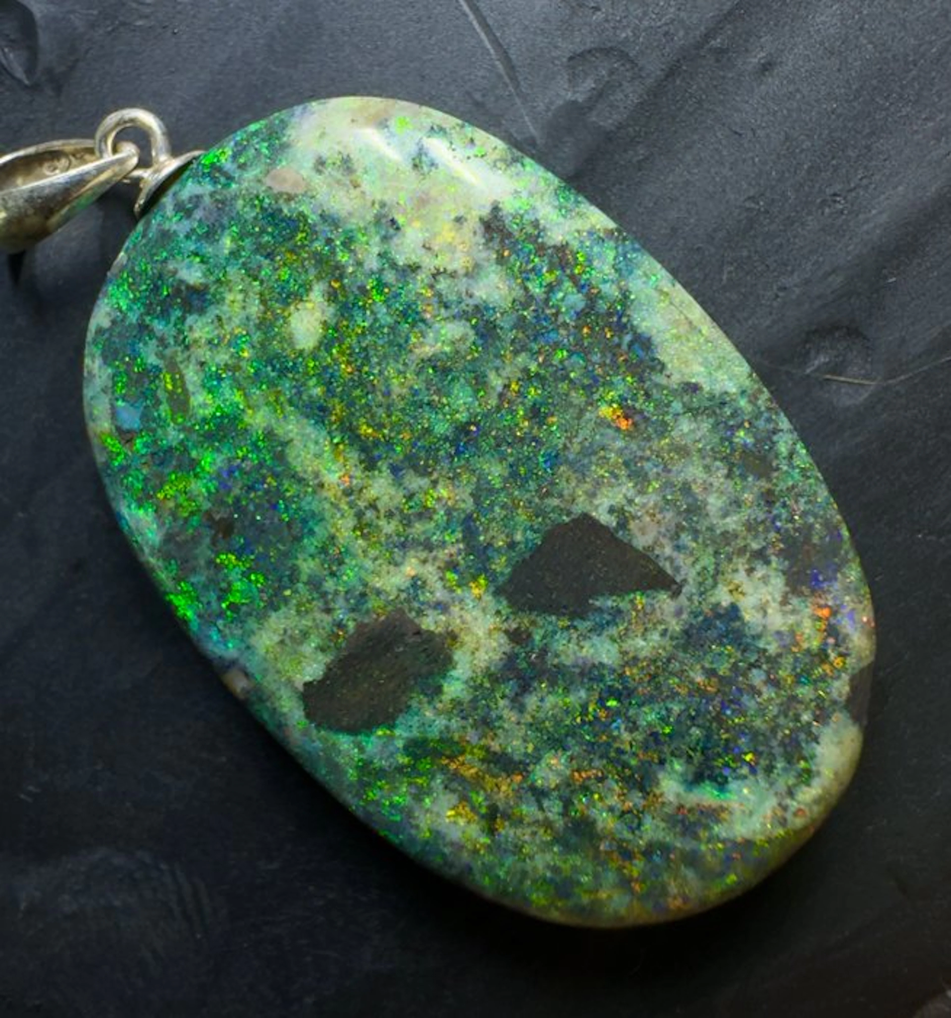 Opal Pendant - Height: 36 mm - Width: 19 mm- 4 g - (1)