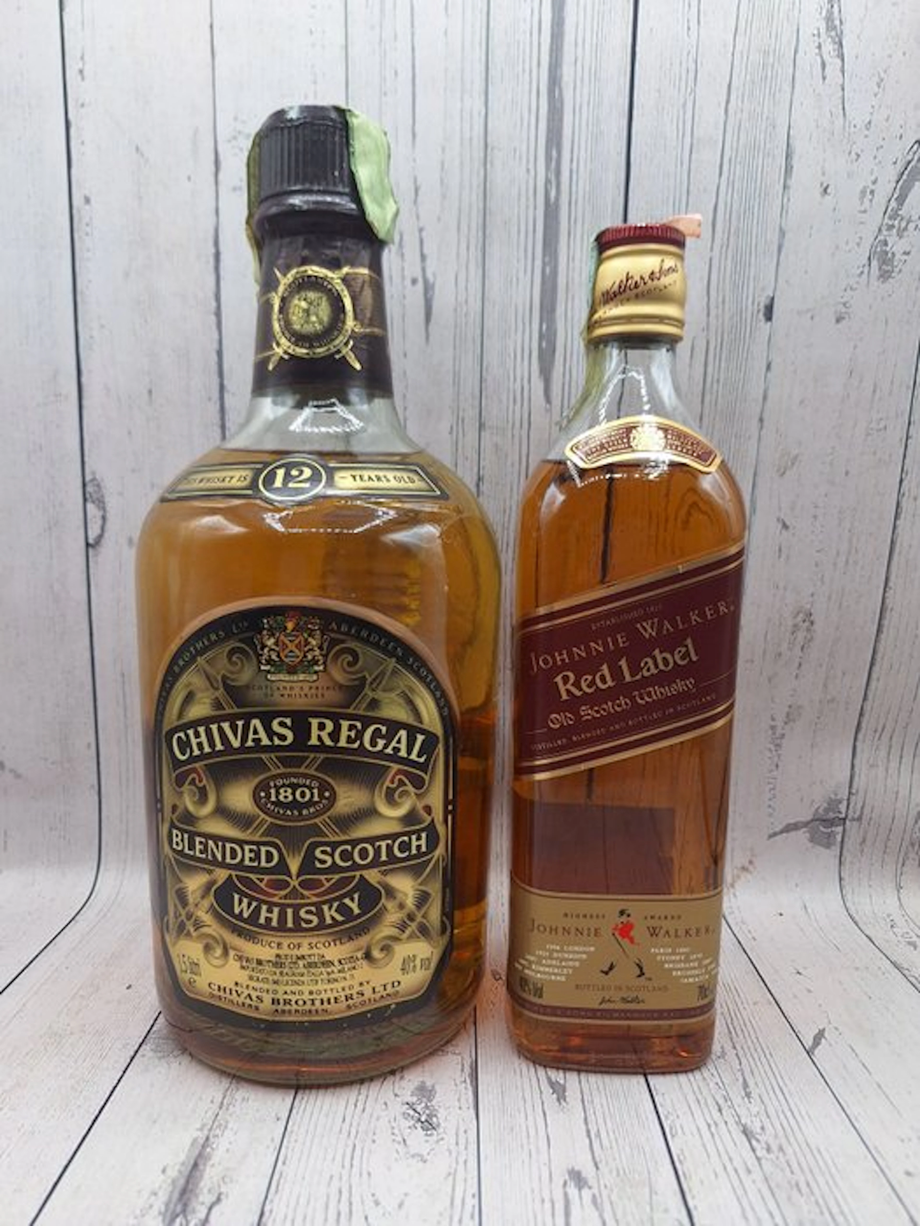 Chivas Regal 12yo + Johnnie Walker Red Label - 1.5 Litres, 70cl - 2 bottles