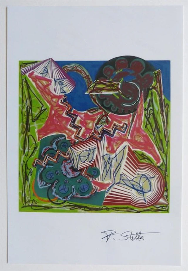 Frank Stella - hand signiert - Then Came an Ox and Drink the Water, 1984