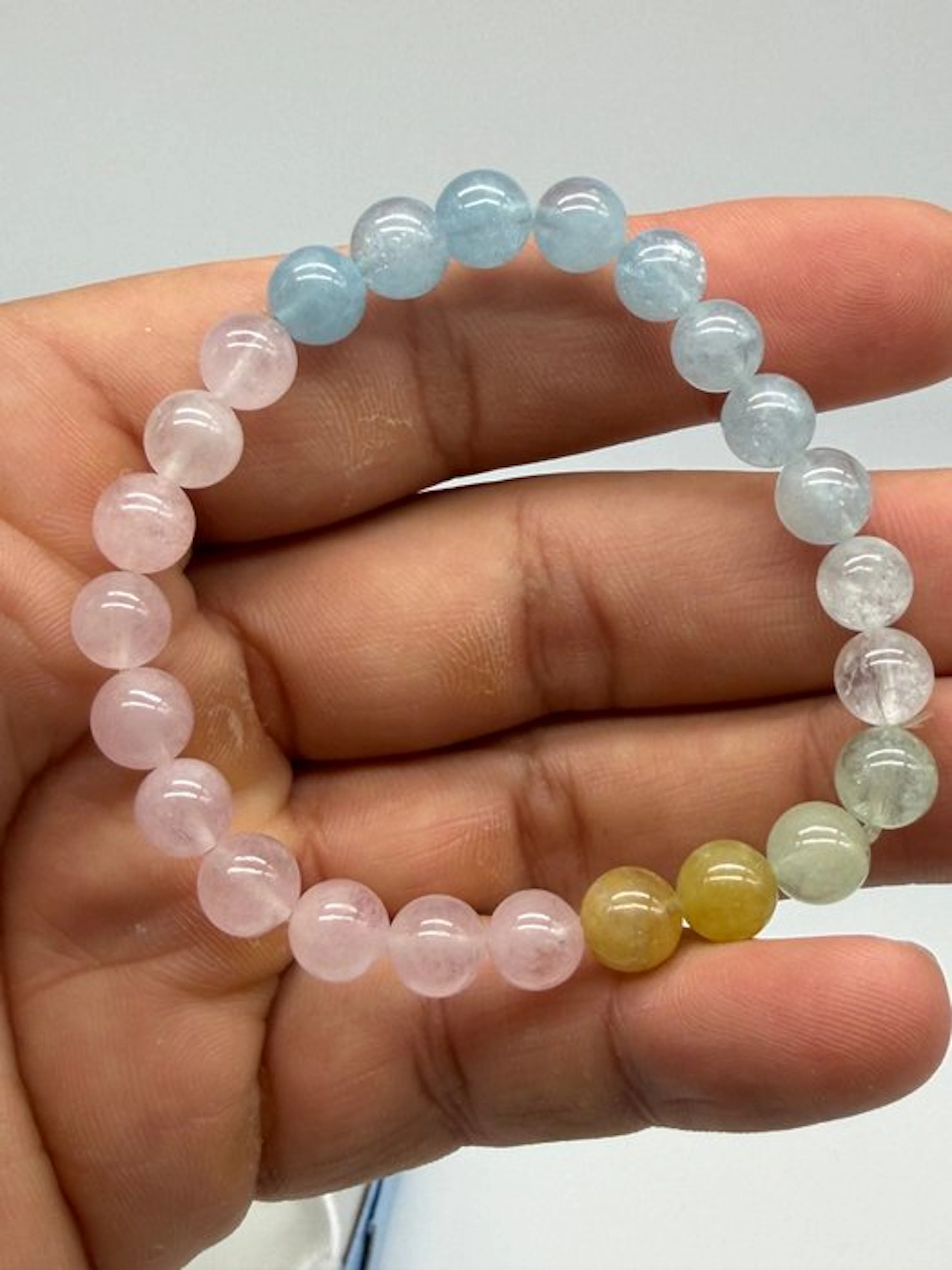 Morganite with Aquamarine Bracelet- 15 g - (1)
