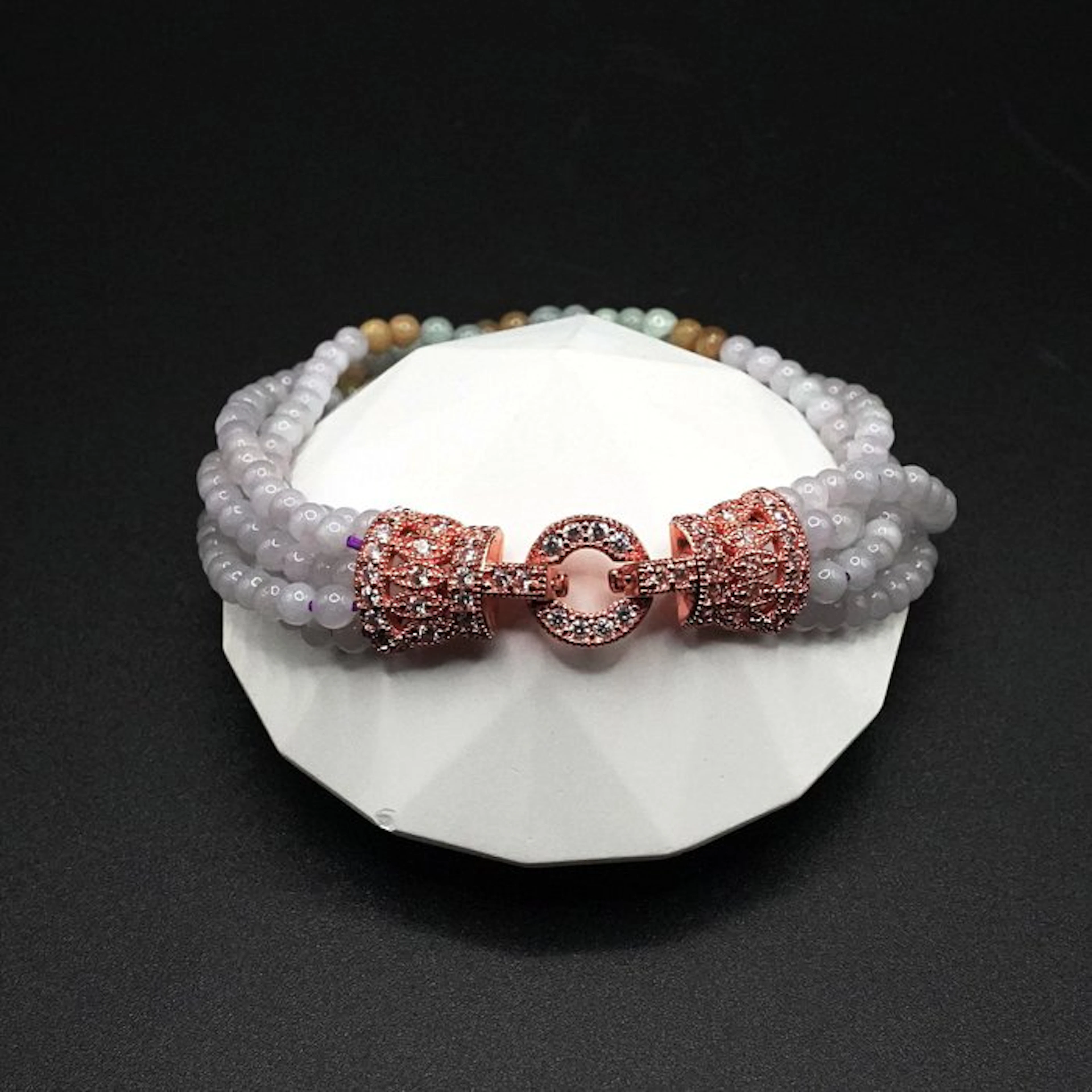 NGTC Certified Natural 5-Layer Jadeite Bracelet...