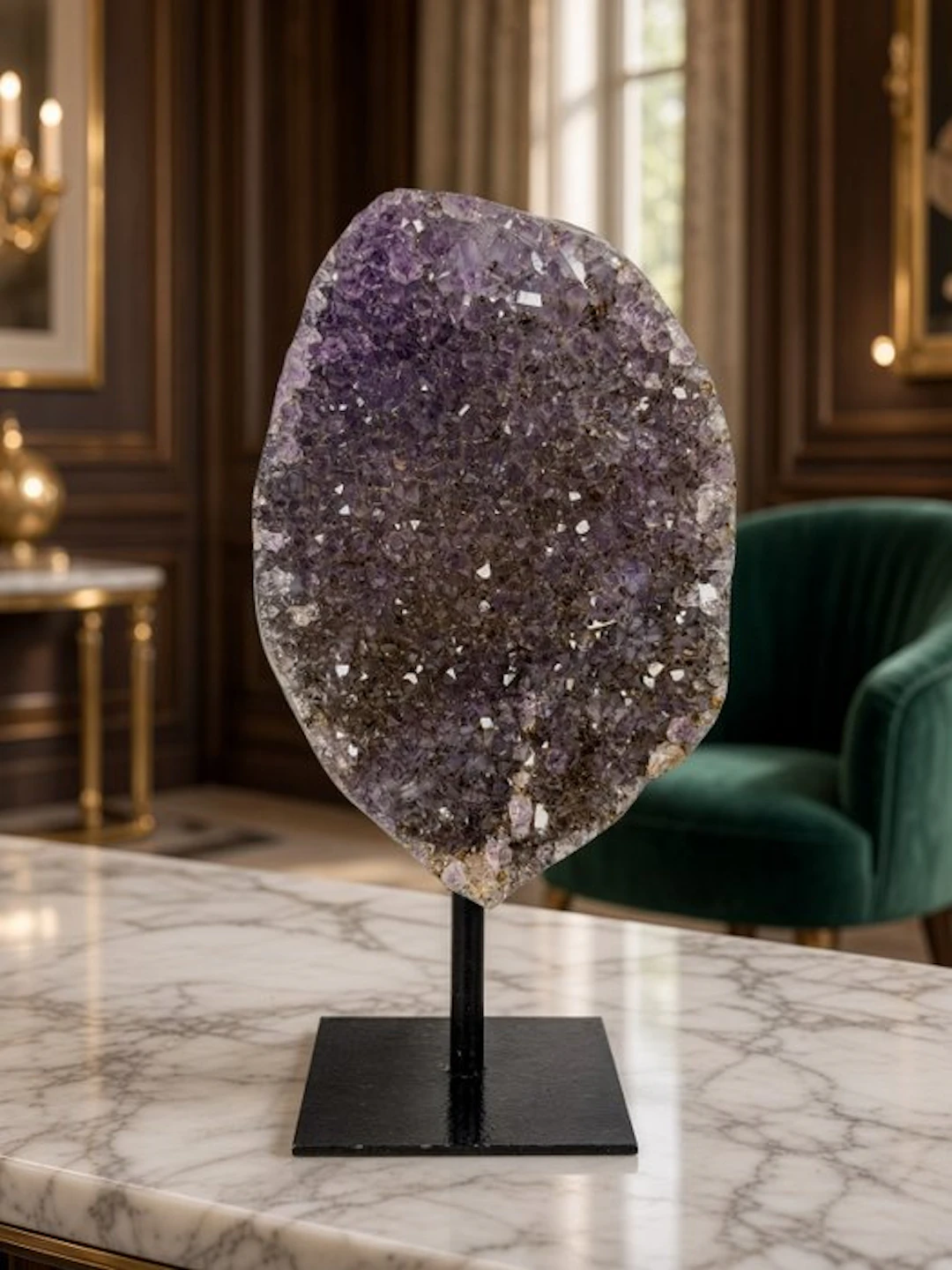 Quality amethyst on stand - unique quality piece Crystal...