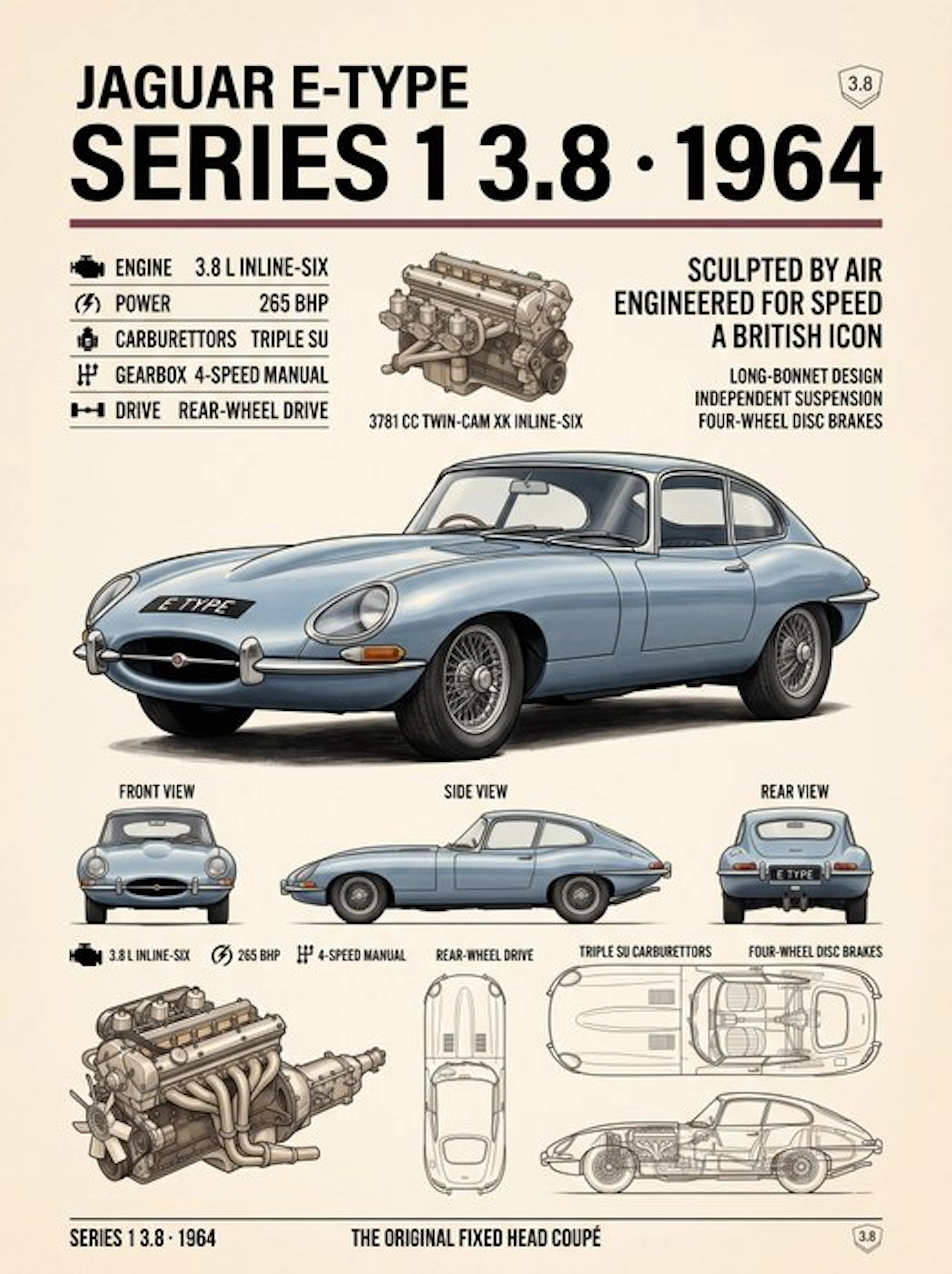 Shmidt.Art - Jaguar - Jaguar E-Type Series 1 3.8 1964 - 1960s