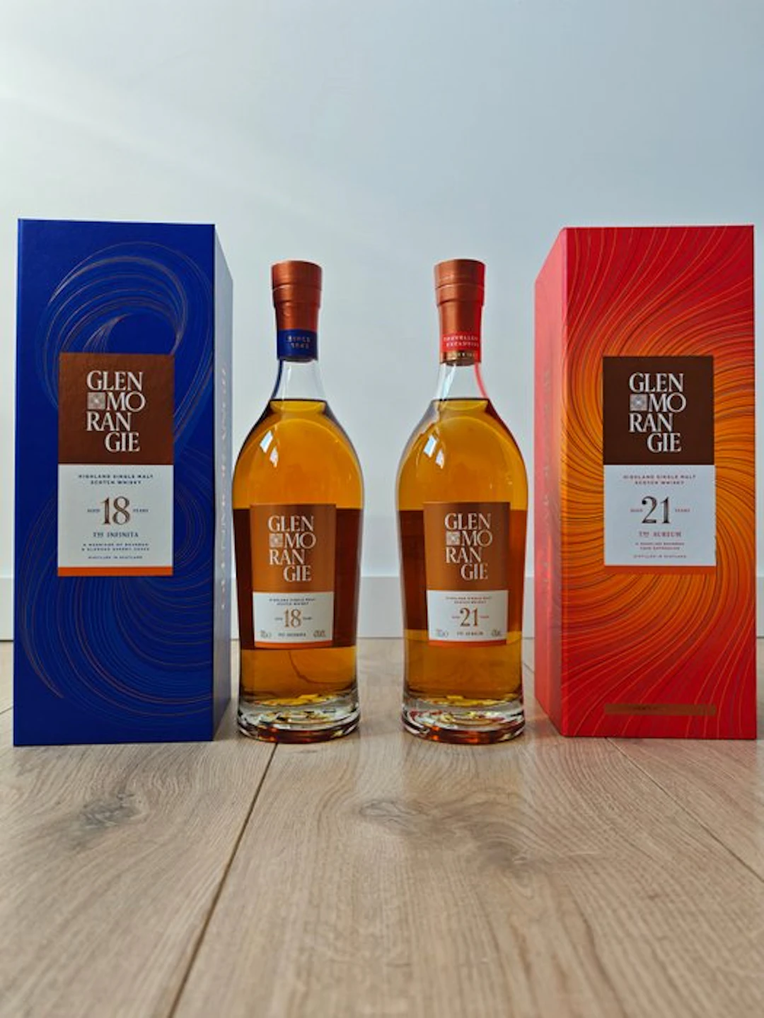Glenmorangie 18yo The Infinita & 21yoThe Aureum - 70cl - 2 bottles