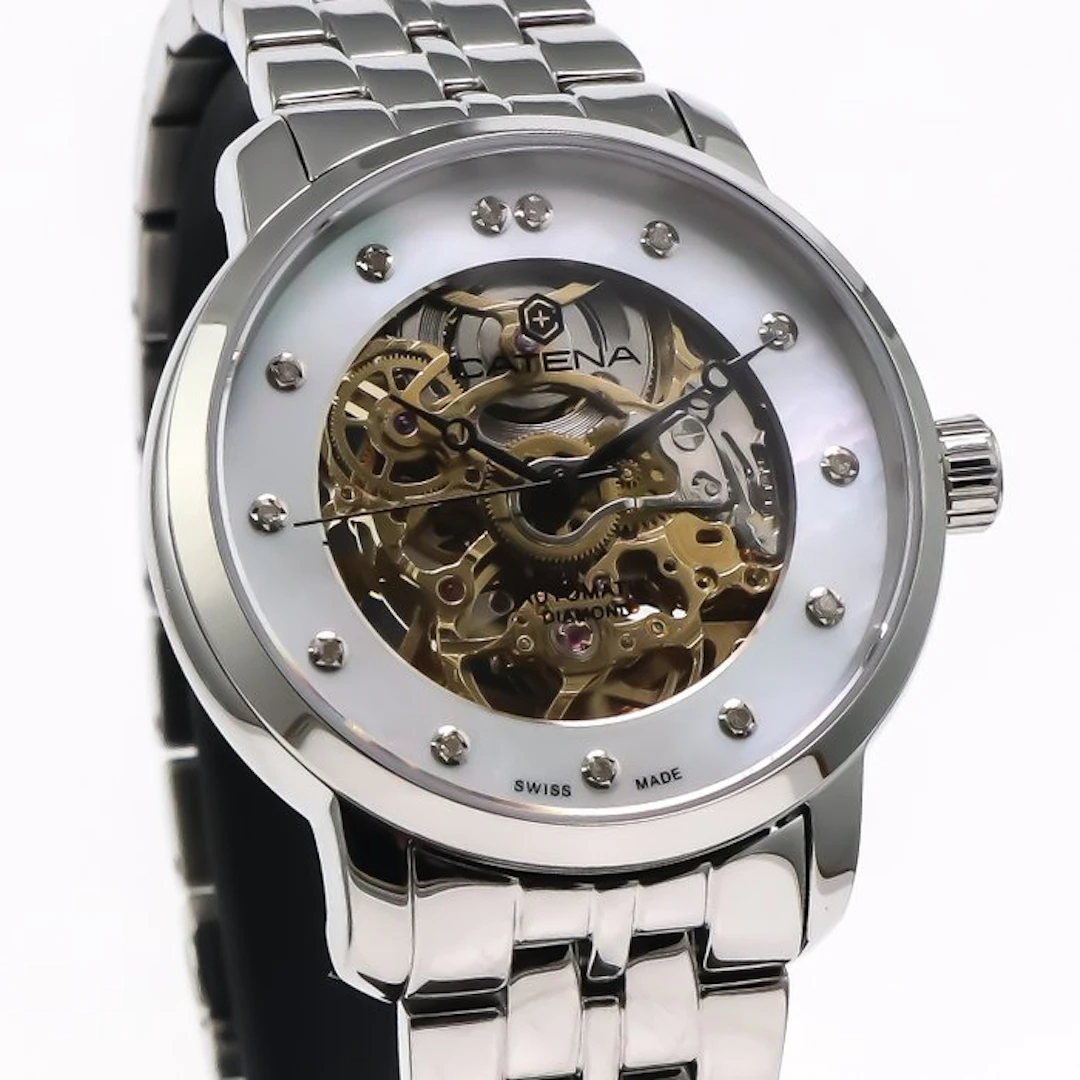 Catena - Skeleton Automatic Diamond Swiss Watch...