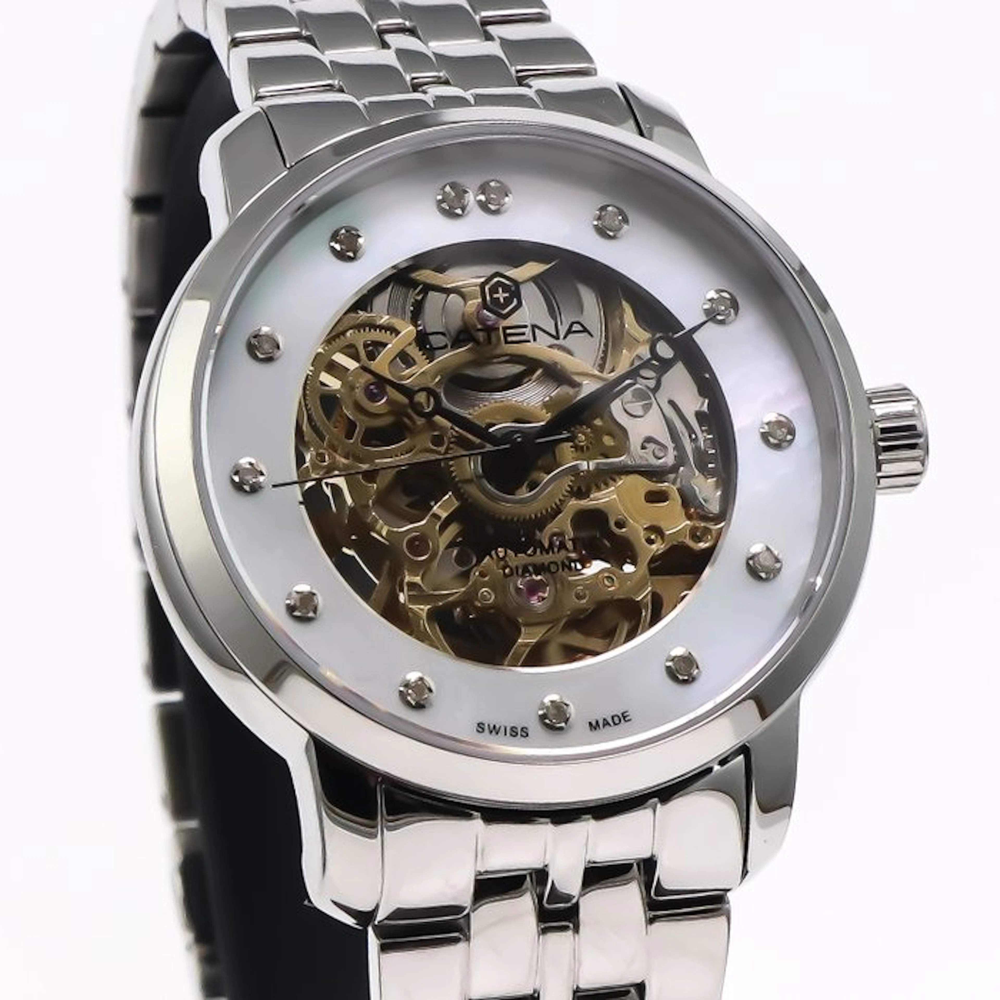 Catena - Skeleton Automatic Diamond Swiss Watch...