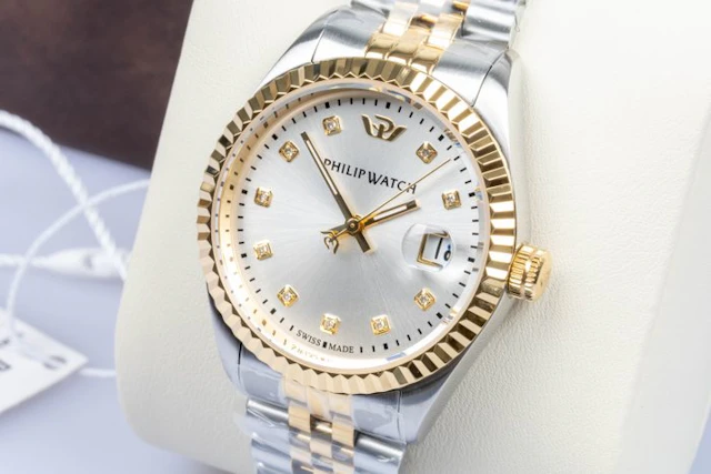 Philip Watch - Caribe Urban - Date - Silver - Diamonds...