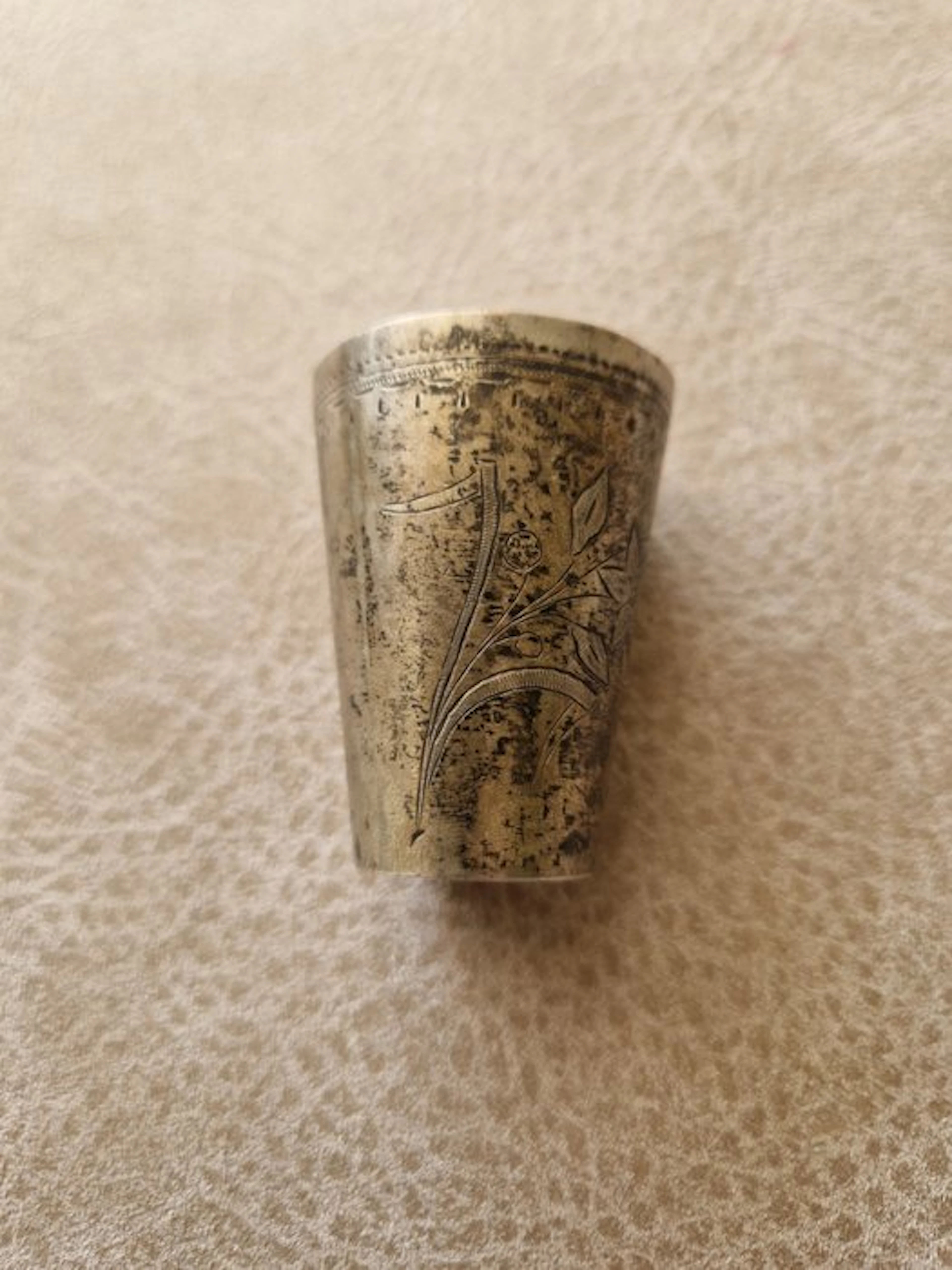 Kiddush cup - .875 (84 Zolotniki) silver - Silver Vodka Cup Stopka
