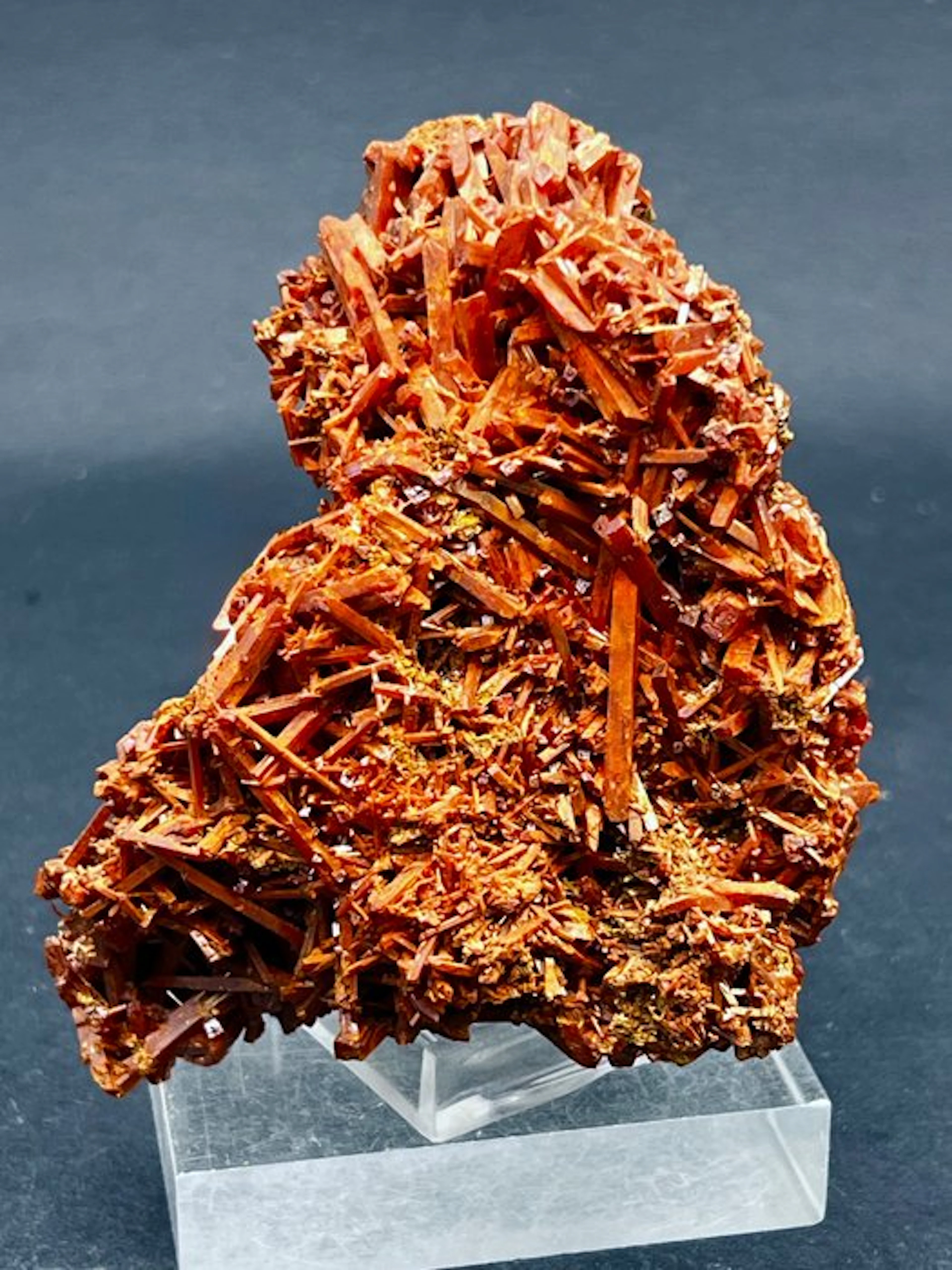 Crocoite Crystals on matrix - Height: 10 cm - Width: 7 cm- 600 g - (1)