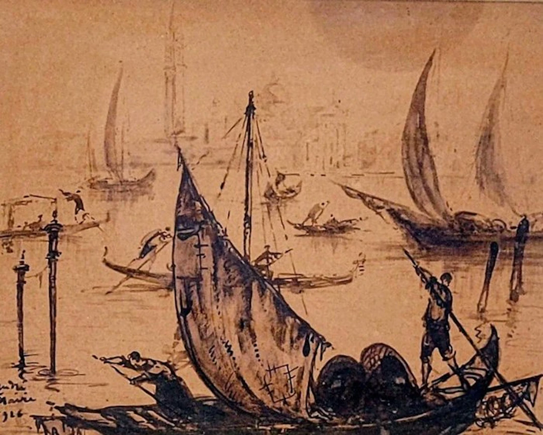 André Marie (1898-1984) - Scène de Venice