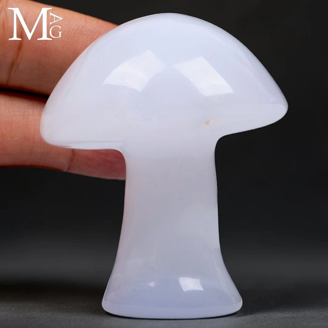 Pale Blue Translucent Chalcedony with Polished Finish...