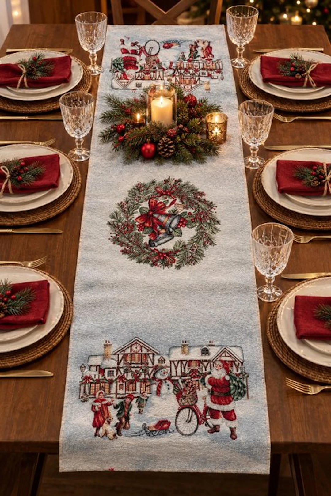 Centrepiece - "Christmas aria" Santa Claus - Cotton