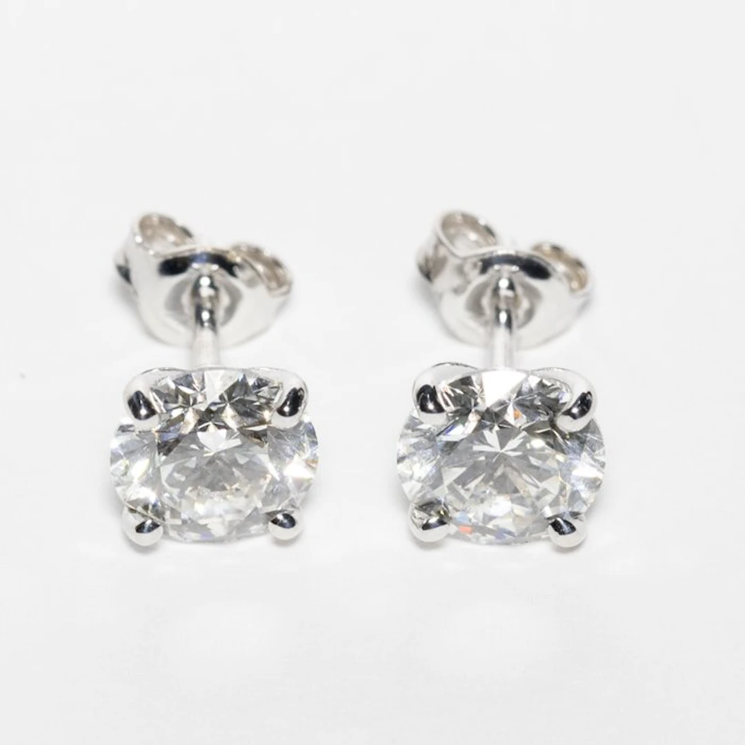 Earrings - 18 kt. White gold - 6.26ct. tw. Diamond (Lab-grown) - F VS1 3EX