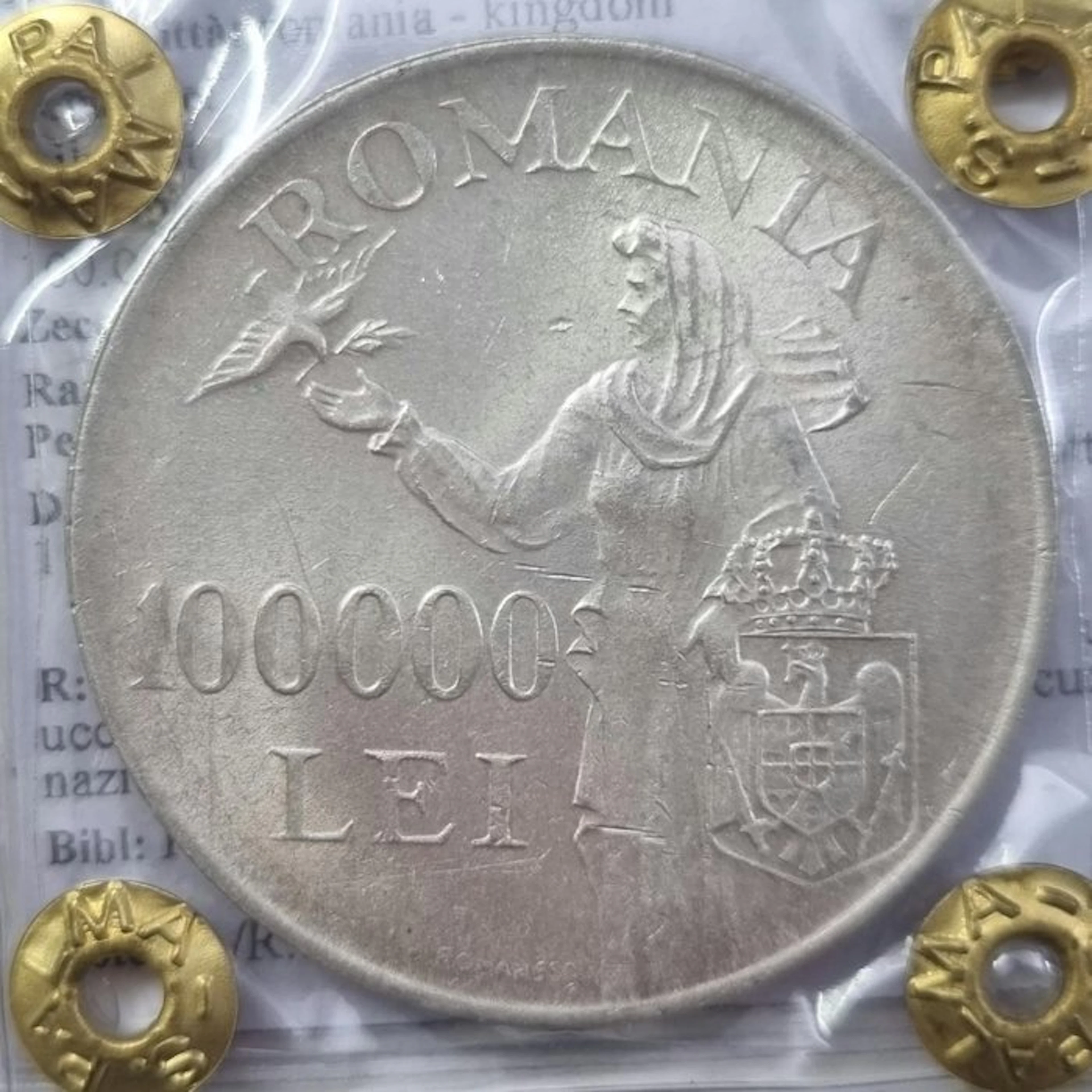 Romania. Mihai I. 100000 Lei 1946 (No reserve price)