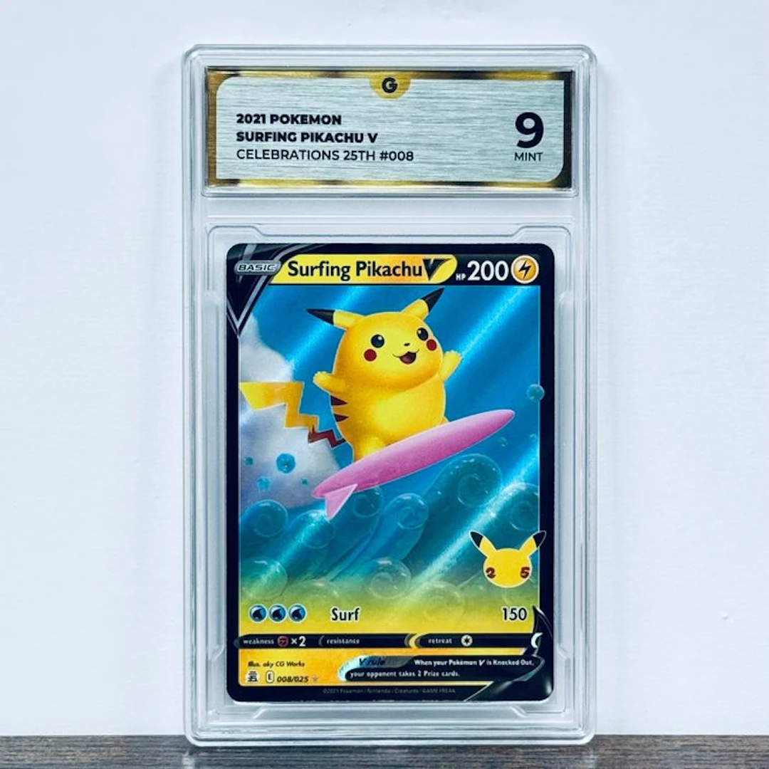 Pokémon Graded card - Surfing Pikachu V 008 – Pokémon - GG 9