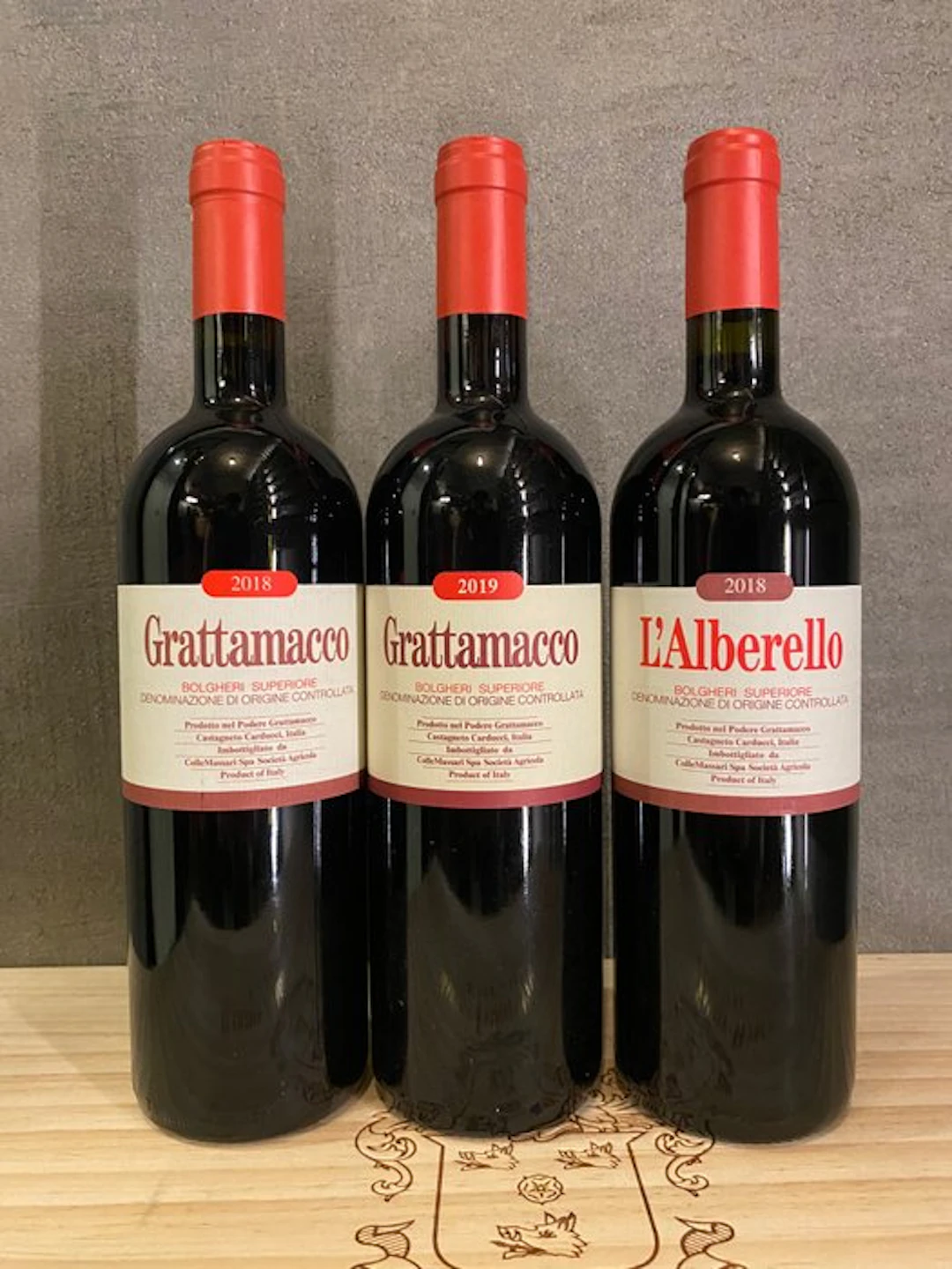 2018 , 2019 Grattamacco & 2018 L'Alberello - Bolgheri - 3 Bottles (0.75L)