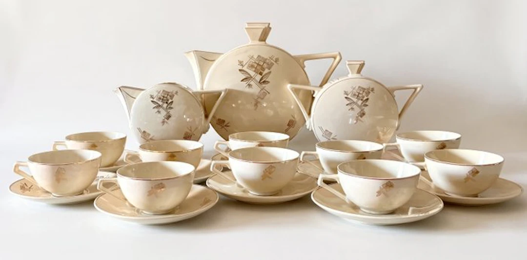 Tea service (23) - Service à thé pour 10 personnes des années 1930