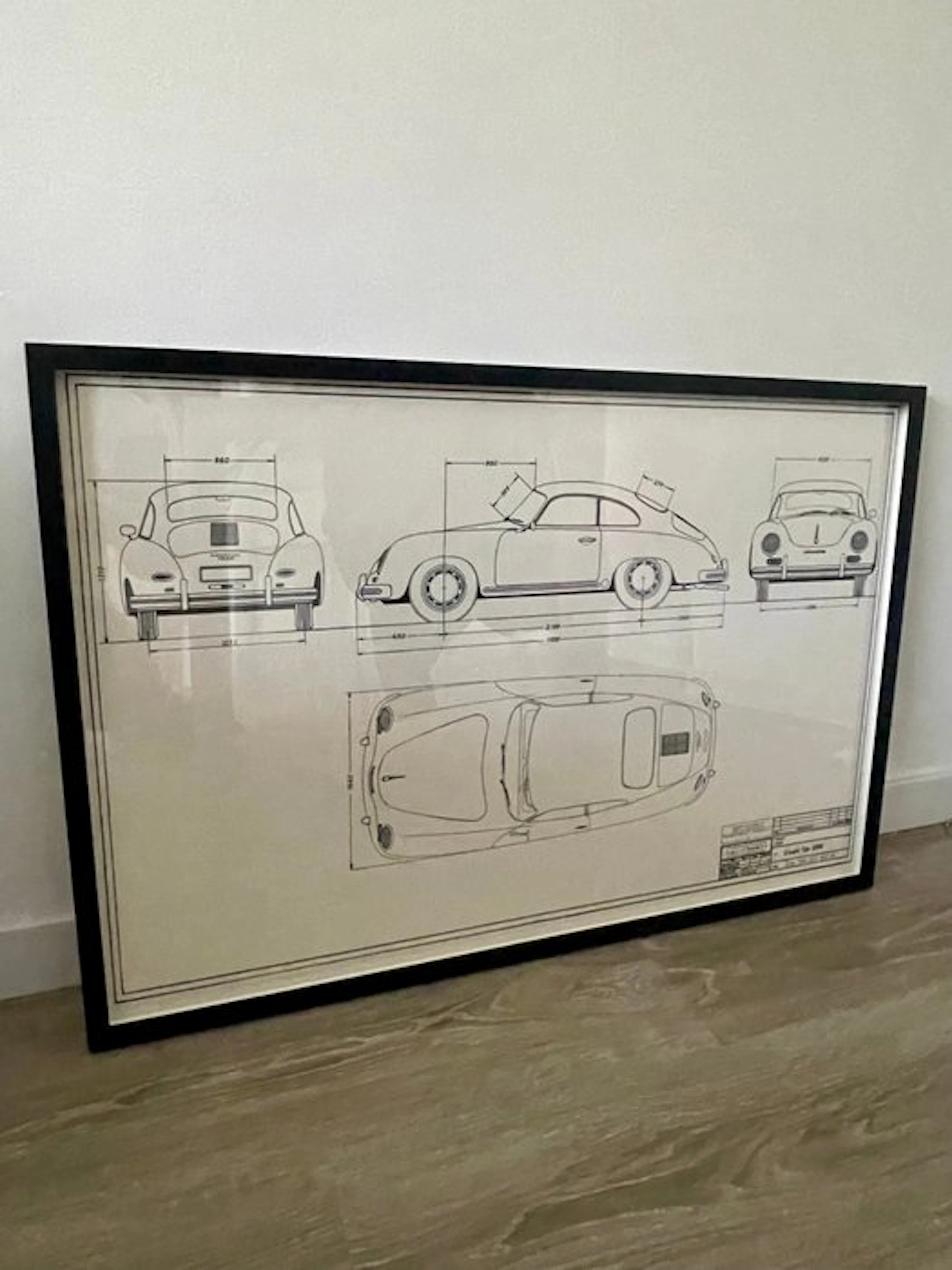 Porsche 356 - Technical Drawing - Frame - Design