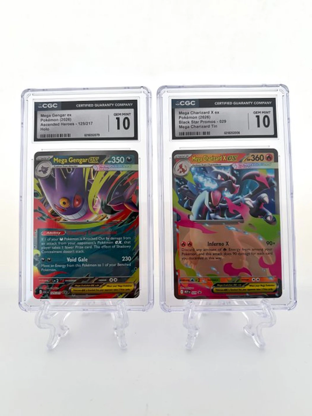 Pokémon - 2 Graded card - Mega Gengar ex & Mega Charizard X ex - CGC 10