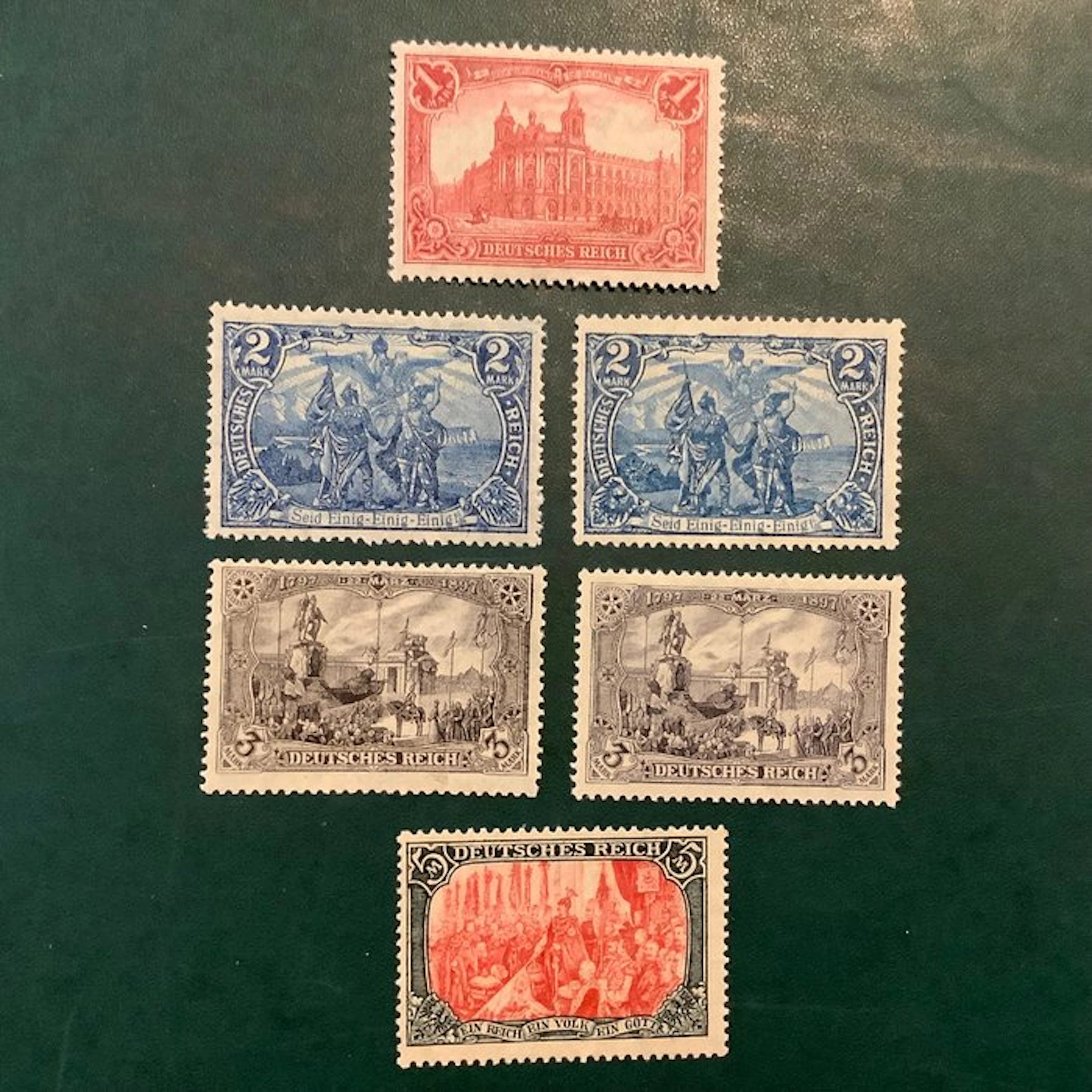 German Empire 1915 - Germany: the stamp values War print...