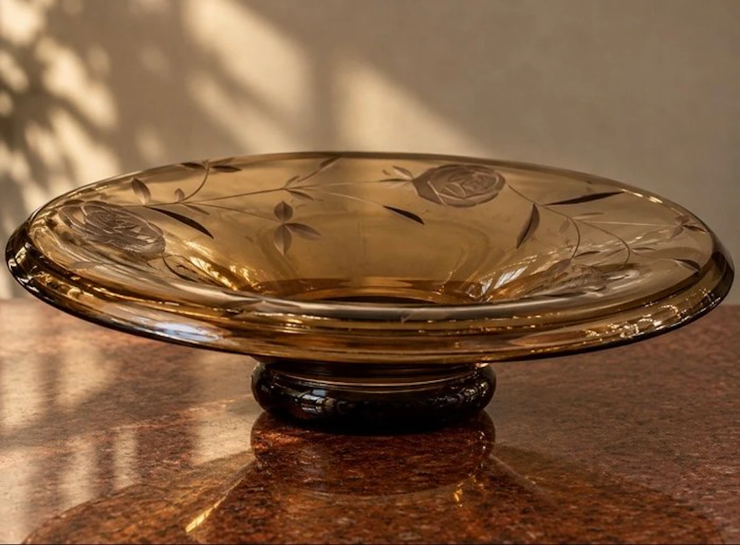 Vase - Glass - Art Deco fruitschaal