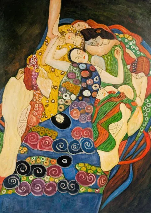 Italian school (XX) - La vergine - omaggio a Gustav Klimt