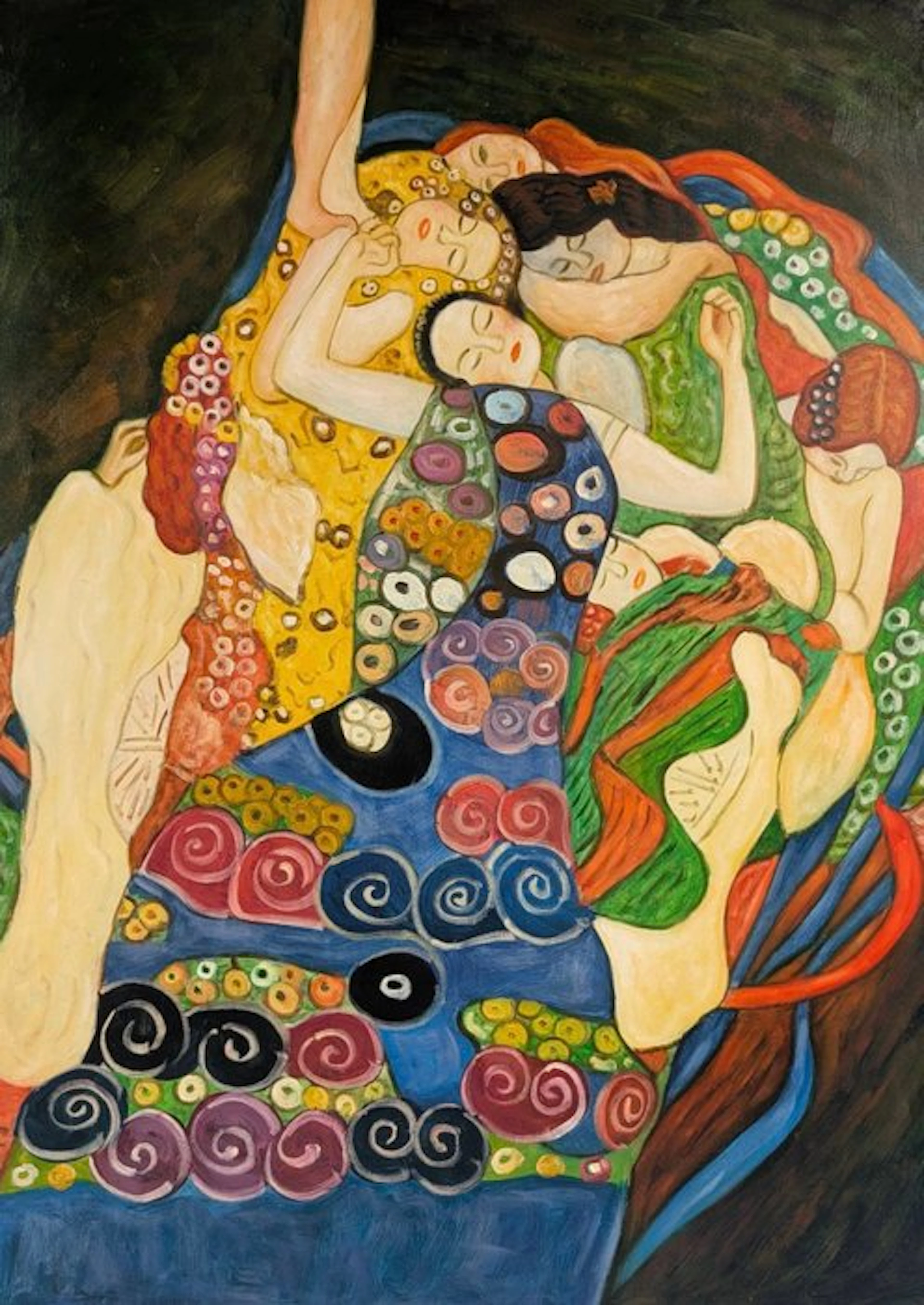 Italian school (XX) - La vergine - omaggio a Gustav Klimt