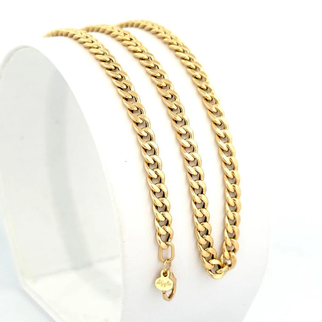 Necklace - 18 kt. Yellow gold - Cuban Link - 50 cm