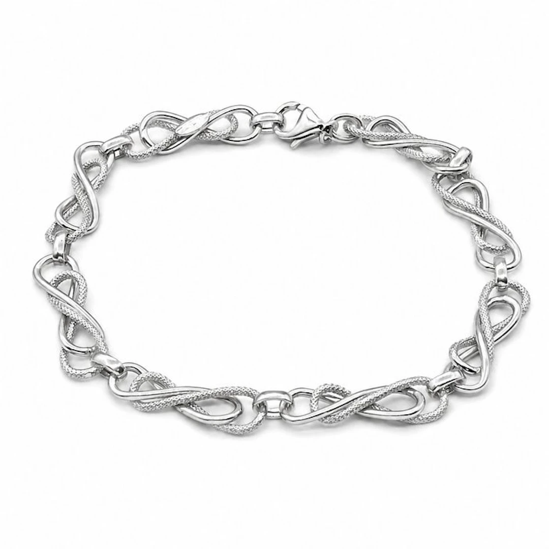Bracelet - 18 kt. White gold - Made in Italy - Handmade