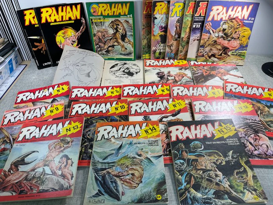 Rahan - 24 Magazines + dédicace - 24xB - 24 Album - First edition - 1972/1984