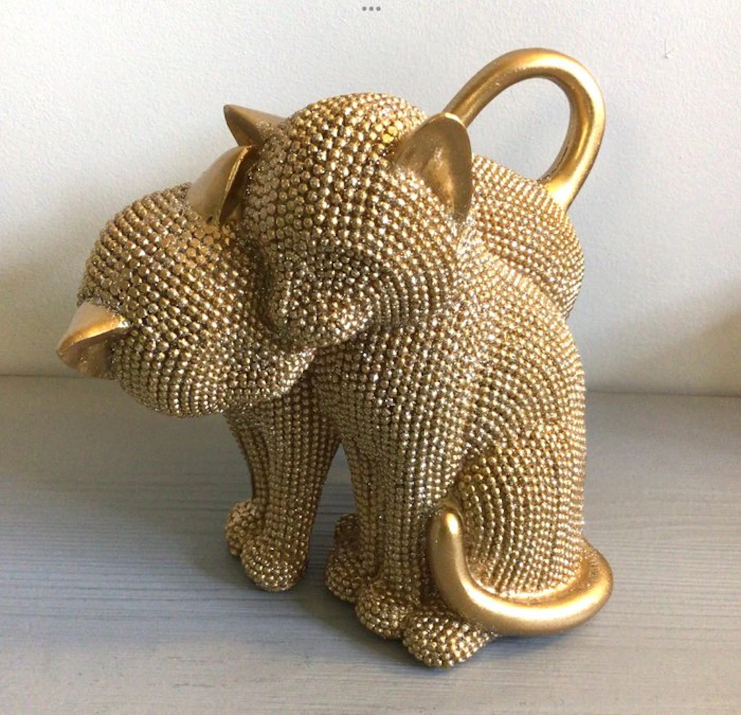 Sculpture, Lief Kattenduo - 14 cm - Resin