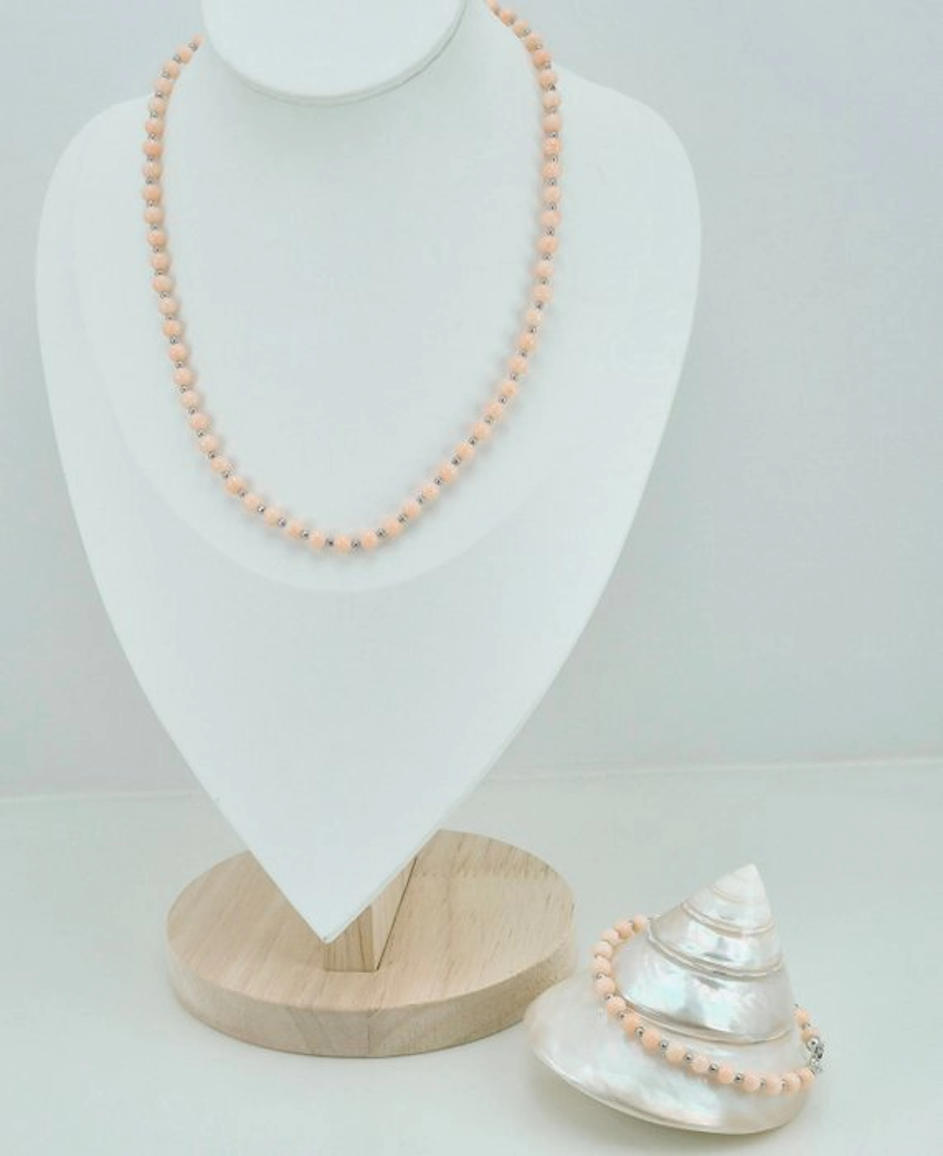 Coral - Silver - 2 piece jewellery set - CORALLO RISERVA
