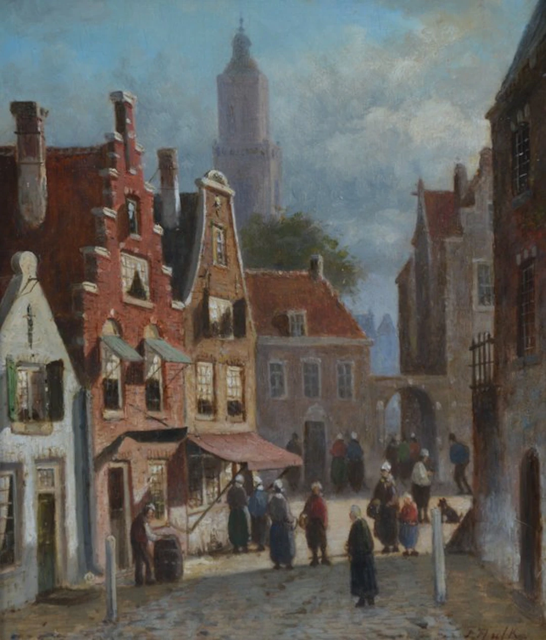 Johannes Frederik Hulk (1829-1911) - Stadsgezicht
