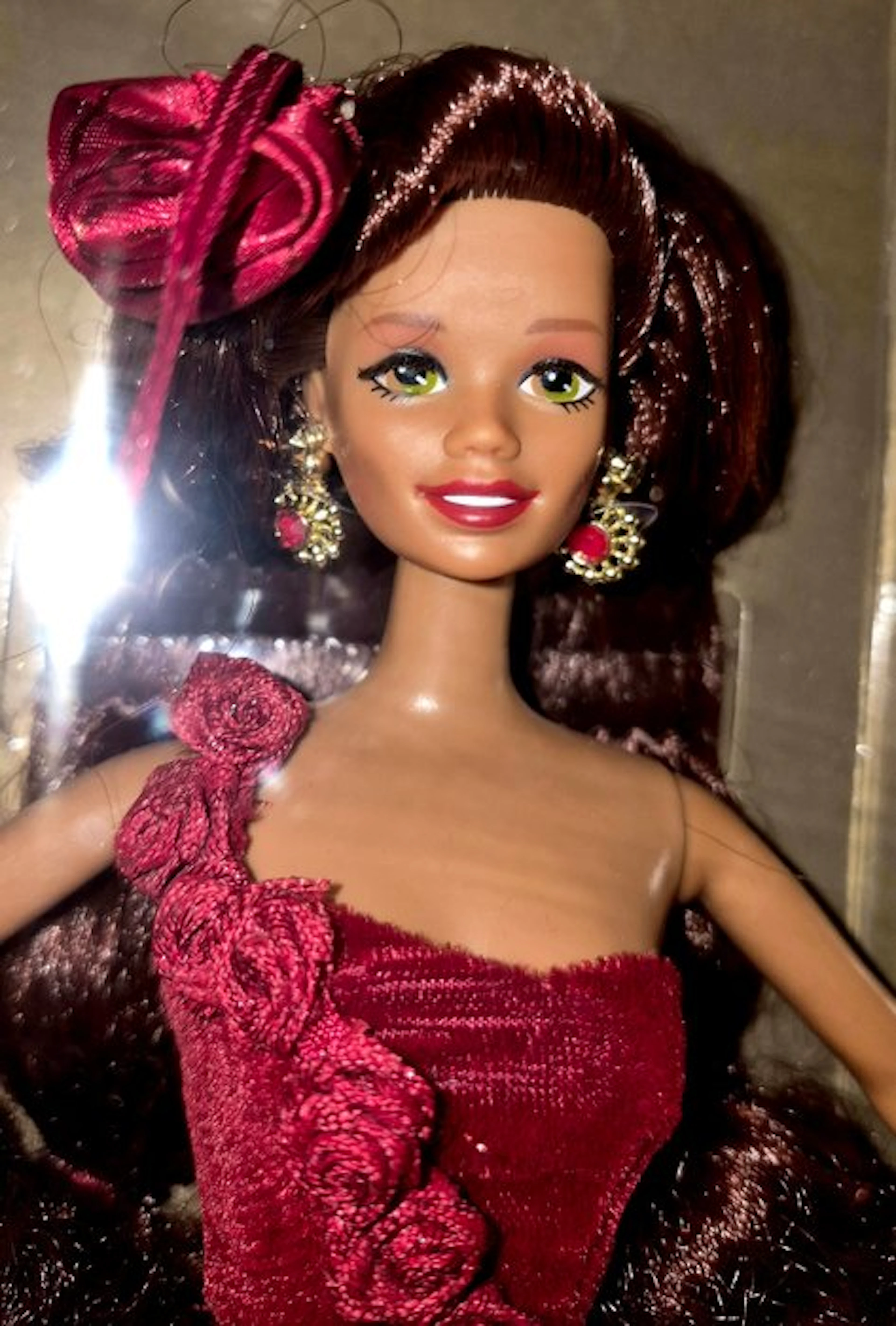 Mattel - Barbie doll Barbie rara occhi verdi Radiant Rose...