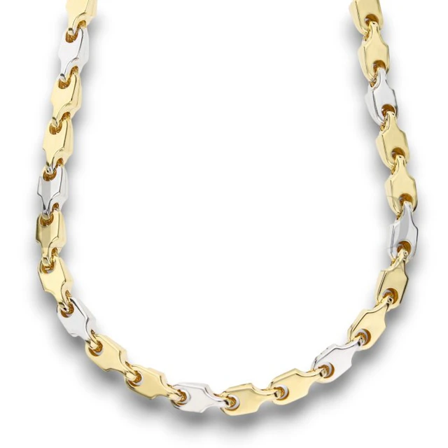 Necklace - 18 kt. Yellow gold, White gold - Tubular Chain 23.7 g