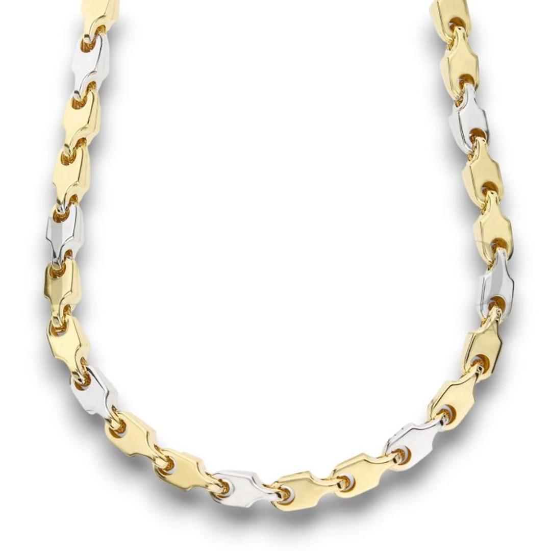 Necklace - 18 kt. Yellow gold, White gold - Tubular Chain 23.7 g