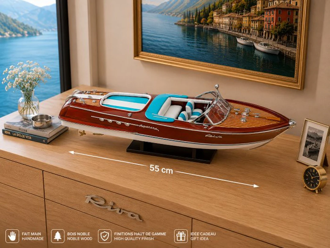 Riva Aquarama 53 cm modelisme bois maquette 1:14 - Half hull ship model