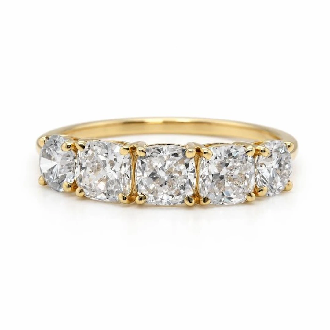 No reserve price - Ring - 14 kt. Yellow gold - 2.18ct. tw. Diamond (Lab-grown)