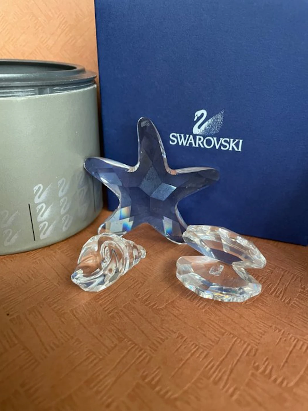 Swarovski - Figurine - Neptunusslak Zeester en Schelp - Boxed (3) - Crystal