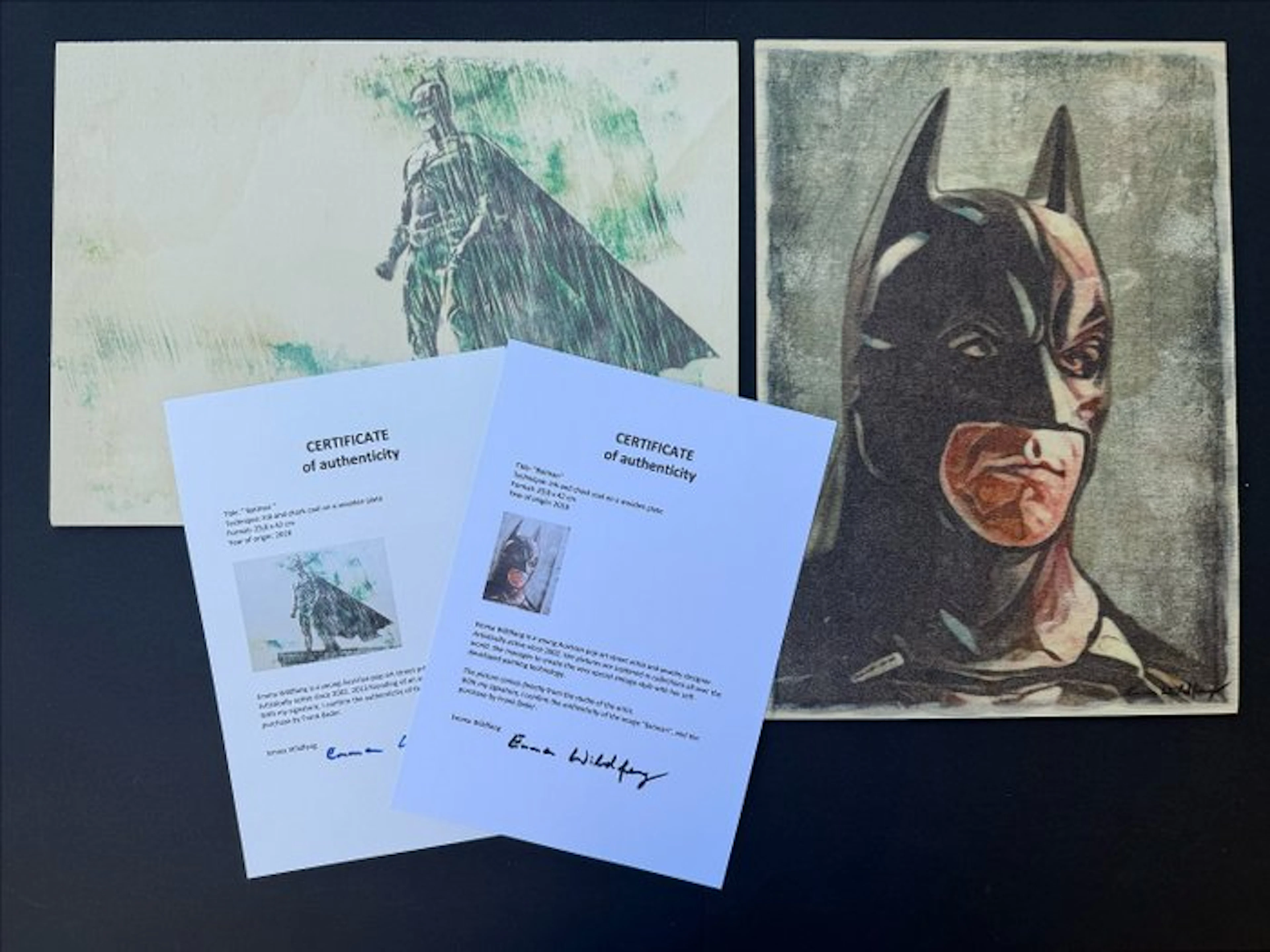 Emma Wildfang - 2 Original drawing - Batman (2x) - Ink...