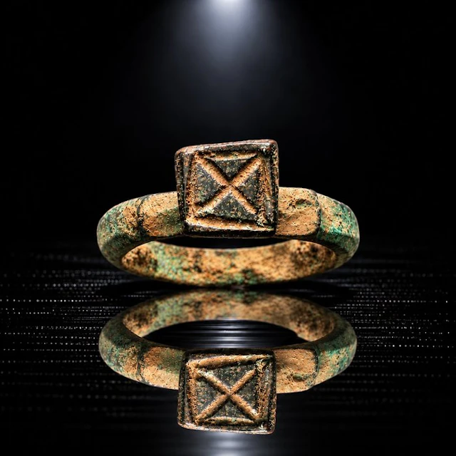 Early Medieval Viking Bronze “The Sacred Gift of Gebo” —...