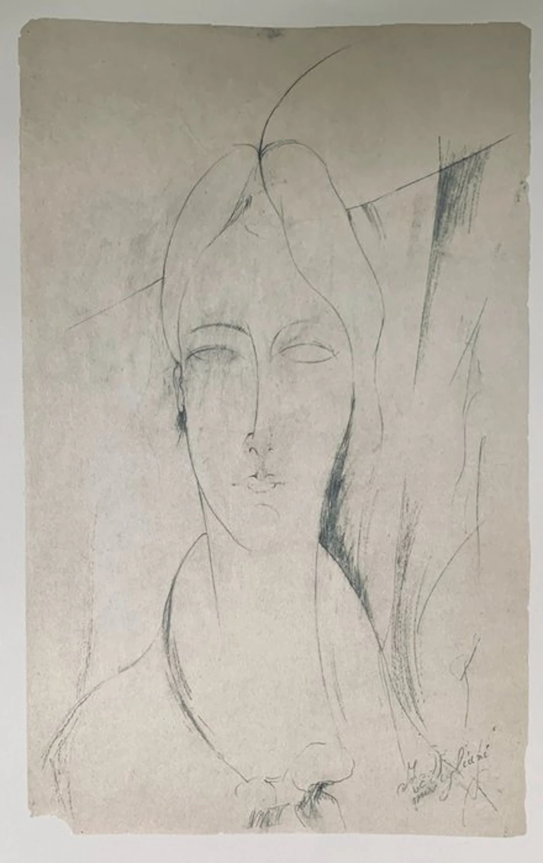 Amadeo Modigliani (1884-1920) - Ritratto di Lunia