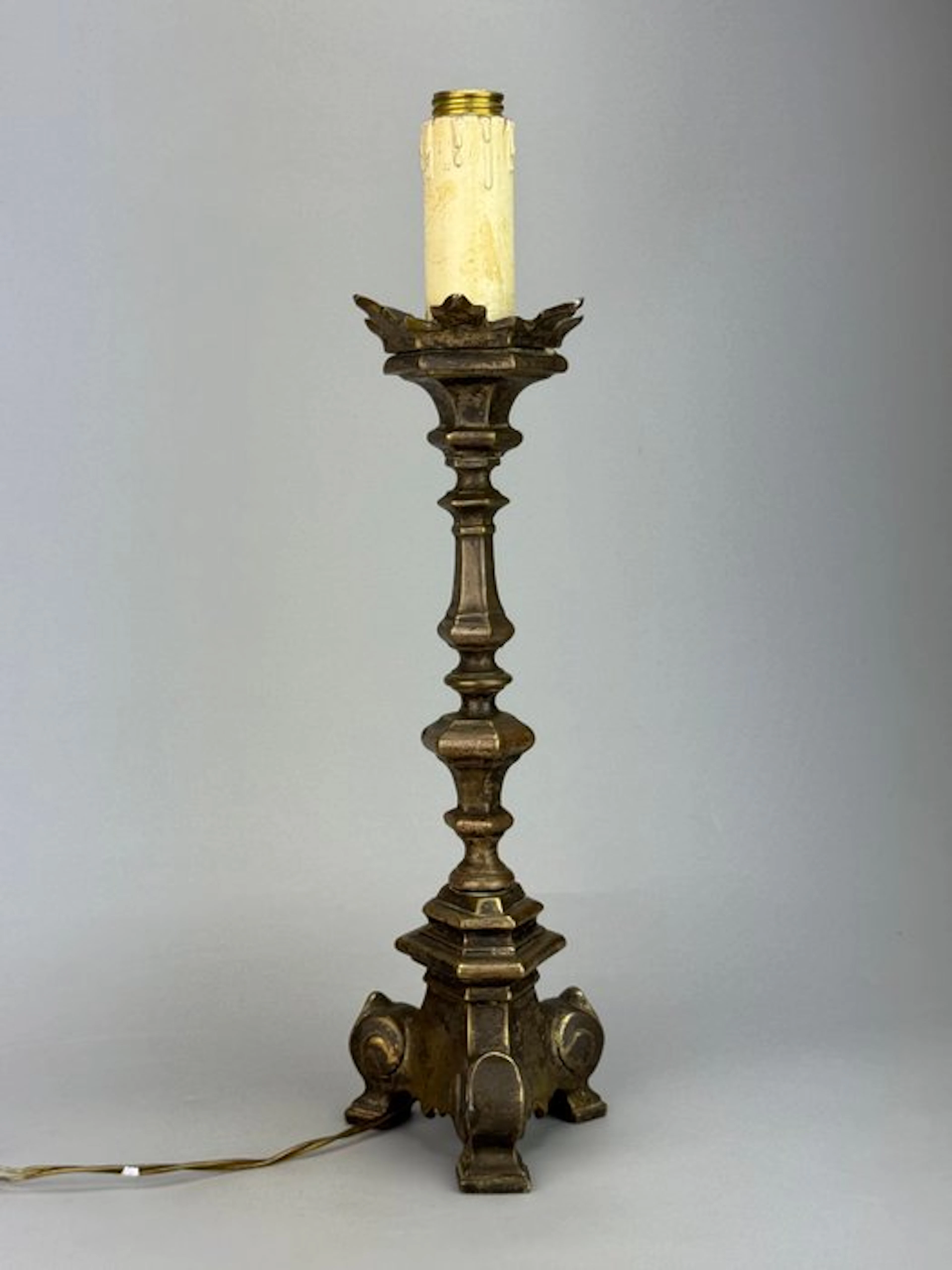 Table lamp - burnished metal - Candlestick style