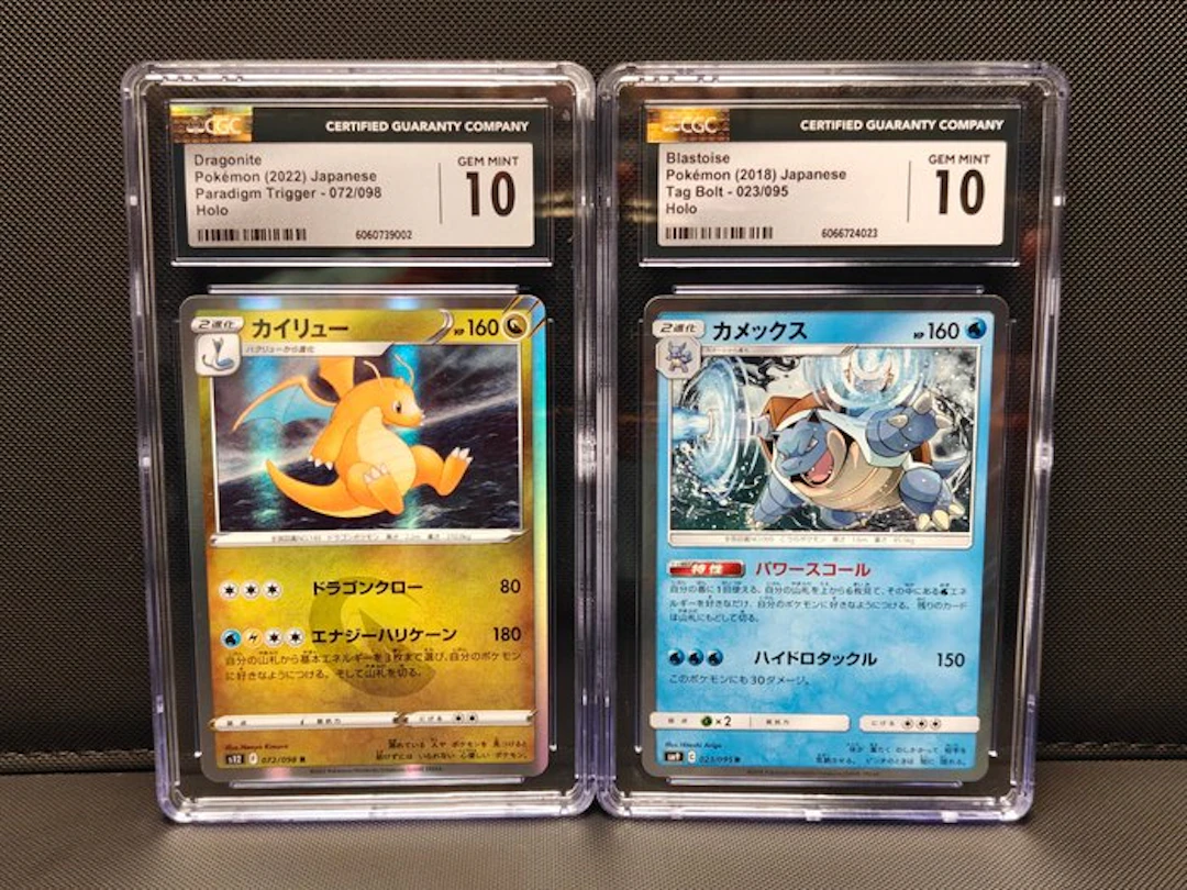 Pokémon - 2 Graded card - Blastoise, Dragonite Holo - CGC 10