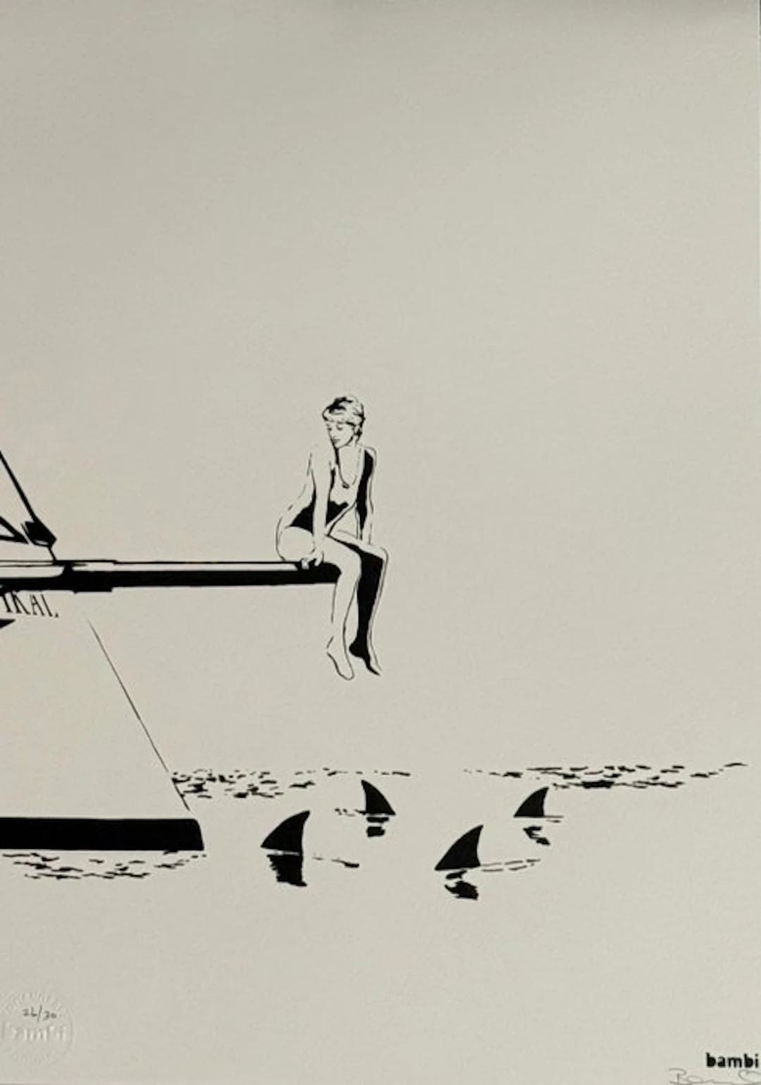 Bambi (c.1982) - Diana With Sharks