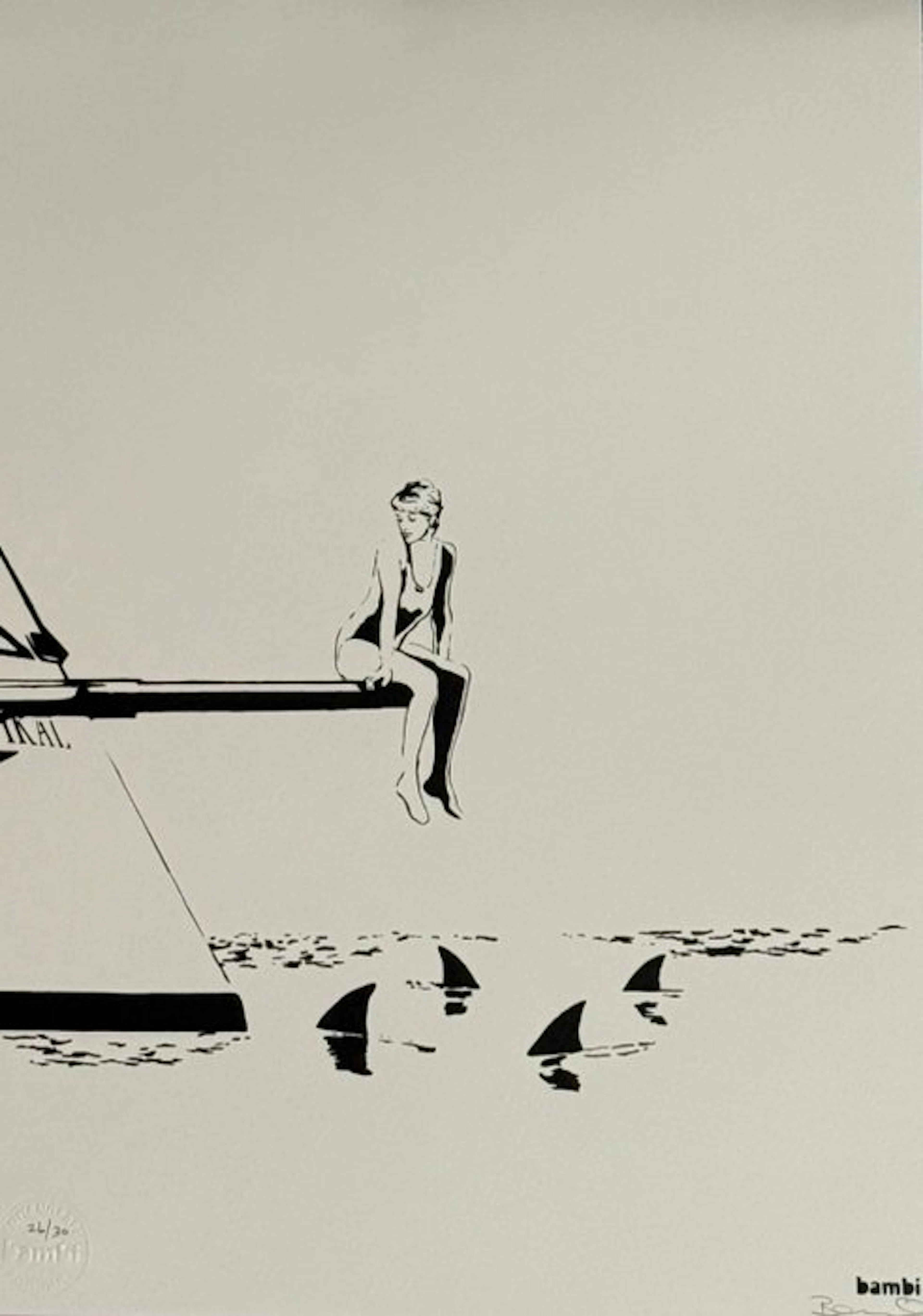 Bambi (c.1982) - Diana With Sharks