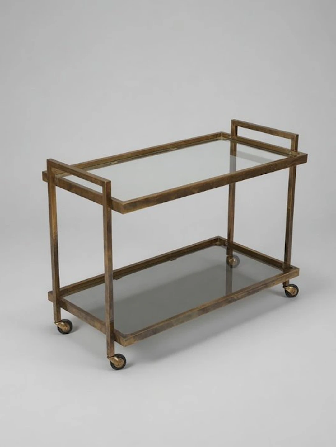 Serving trolley - Brass, Glass, Metal - Brentwood Bar Cart