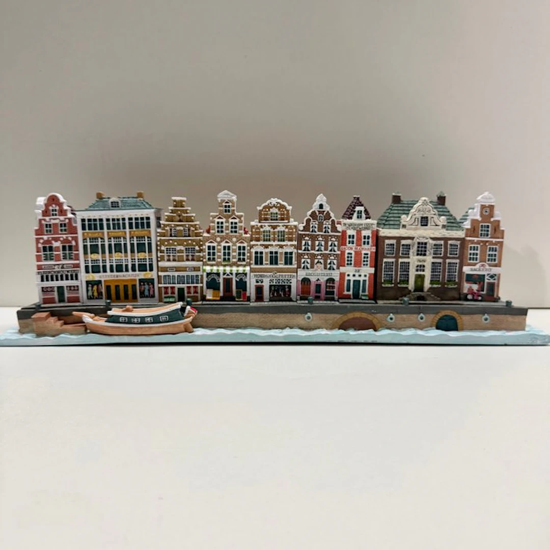 Christmas decoration Blokker (10) - Amsterdam canal houses - Stoneware
