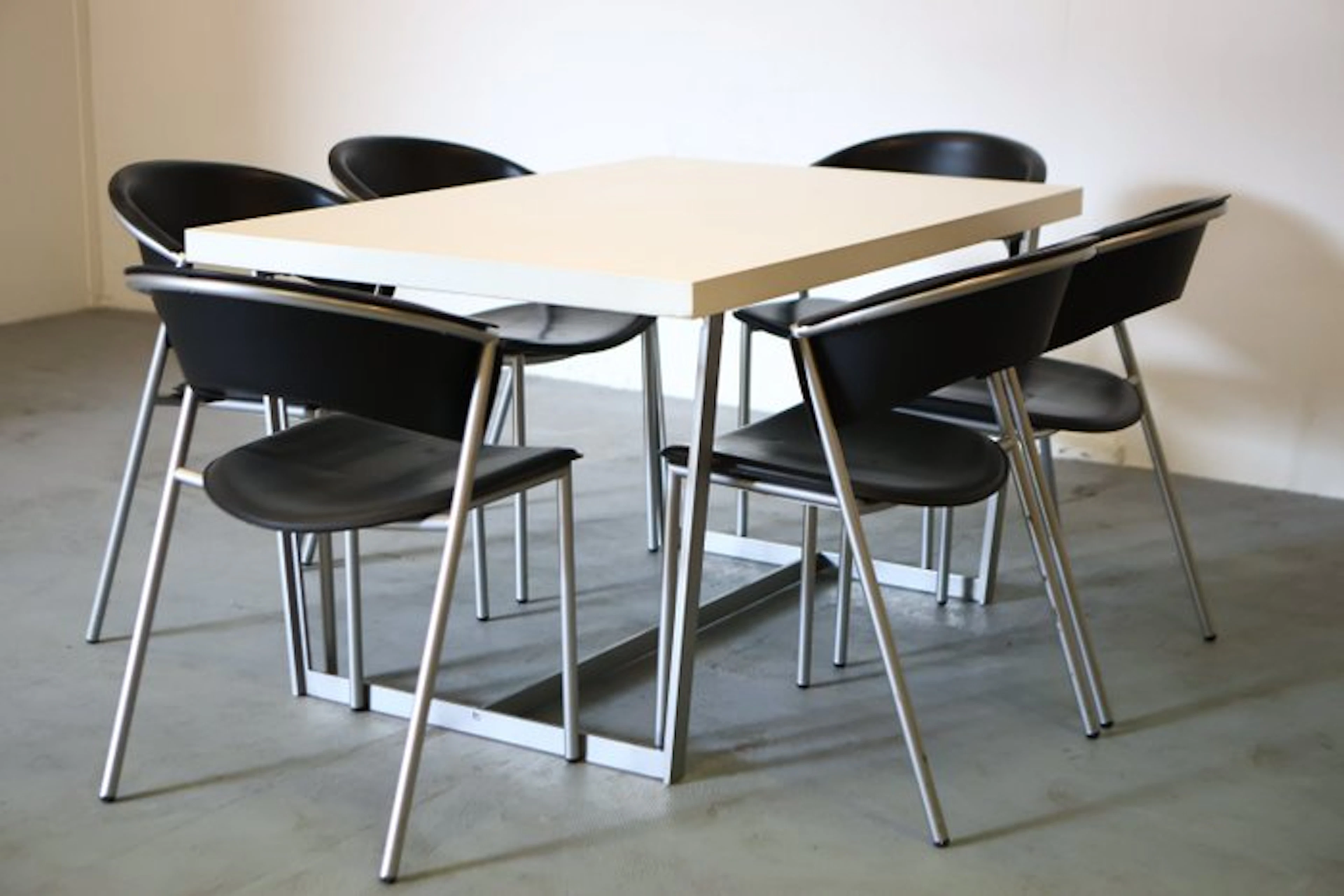 Calligaris - Seating group (7) - Harada - Leather, Metal - Dining set